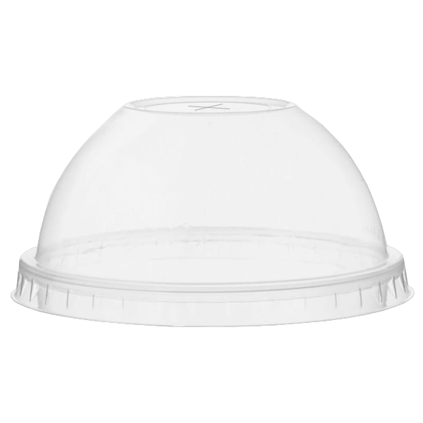 H Pack Domed Lids Domed PET Lids With Straw Slot