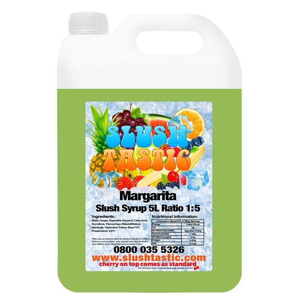 Corporate Vending Slush Syrup 5L Bottle Slushtastic Slush Syrup Margarita