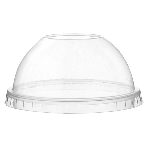 H Pack Domed Lids Domed PET Lids With Straw Slot